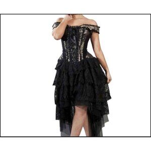 Burleska Gothic Ophelie Corset Dress Vampire Wedding Black Goth